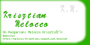 krisztian melocco business card